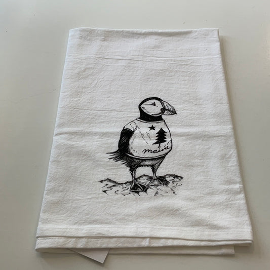 Maine Puffin Tea Towel