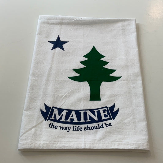 Maine Flag Tea Towel