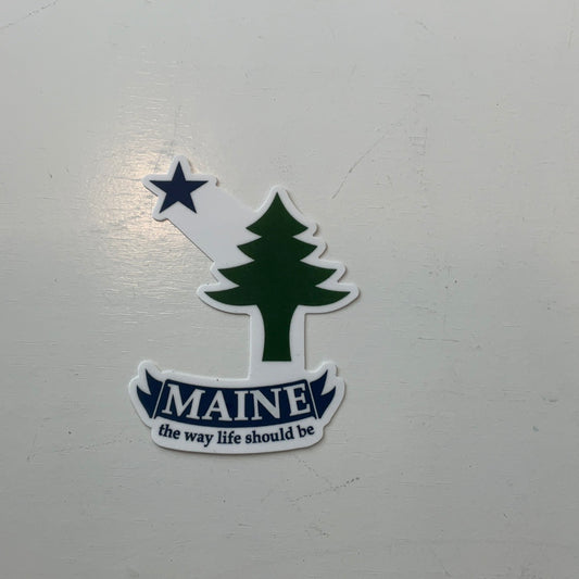 Maine Flag Sticker