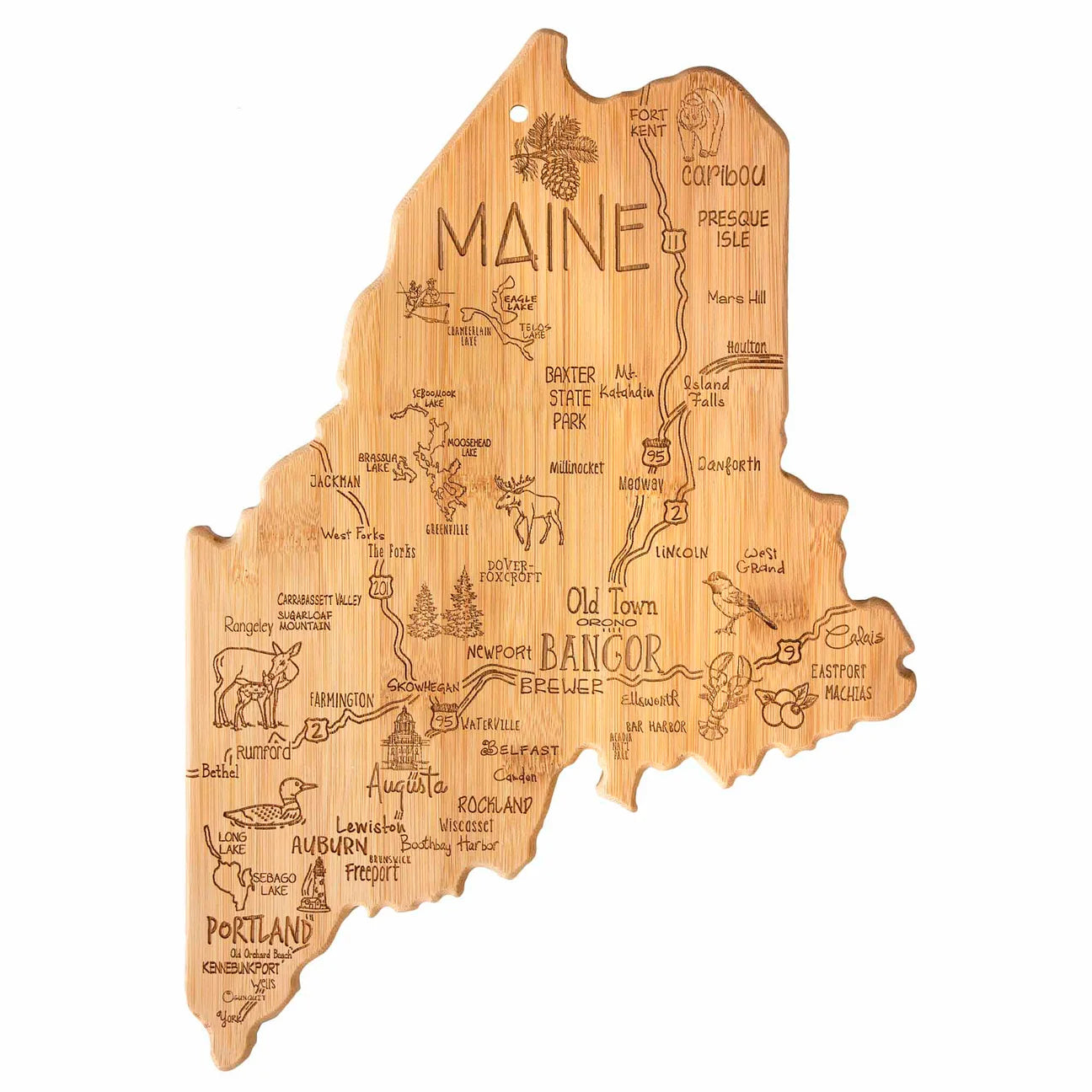 Destination Maine Cutting Board, 15" x 10-1/2"