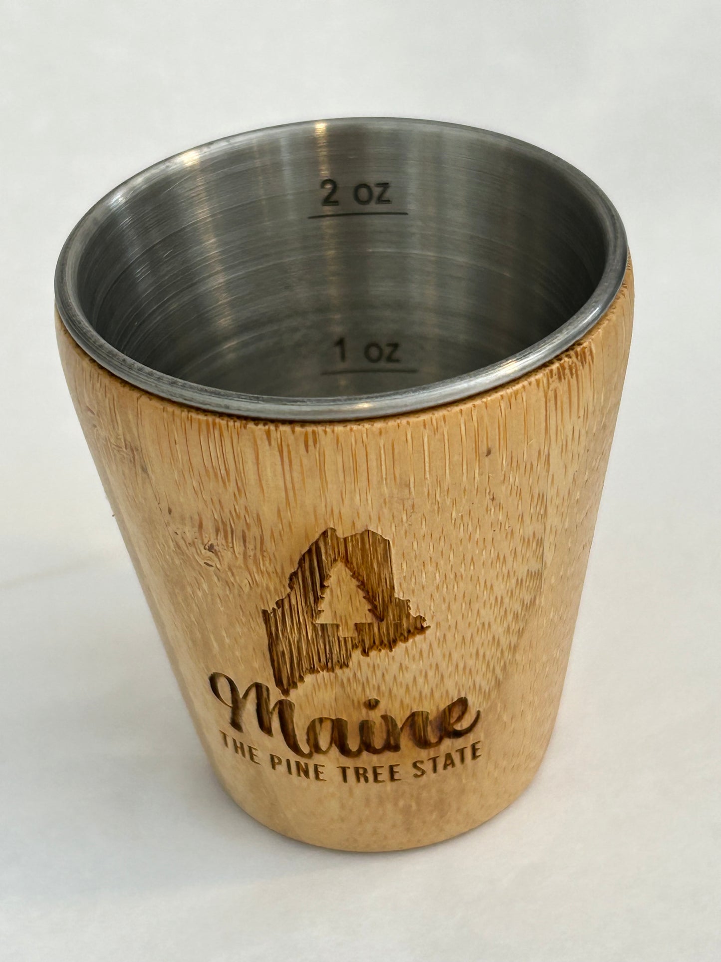 Bamboo and Stainless Steel Shot Glass - Maine