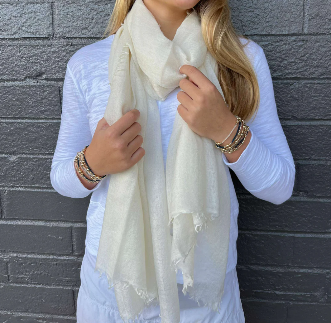 Cashmere Scarf - Ivory