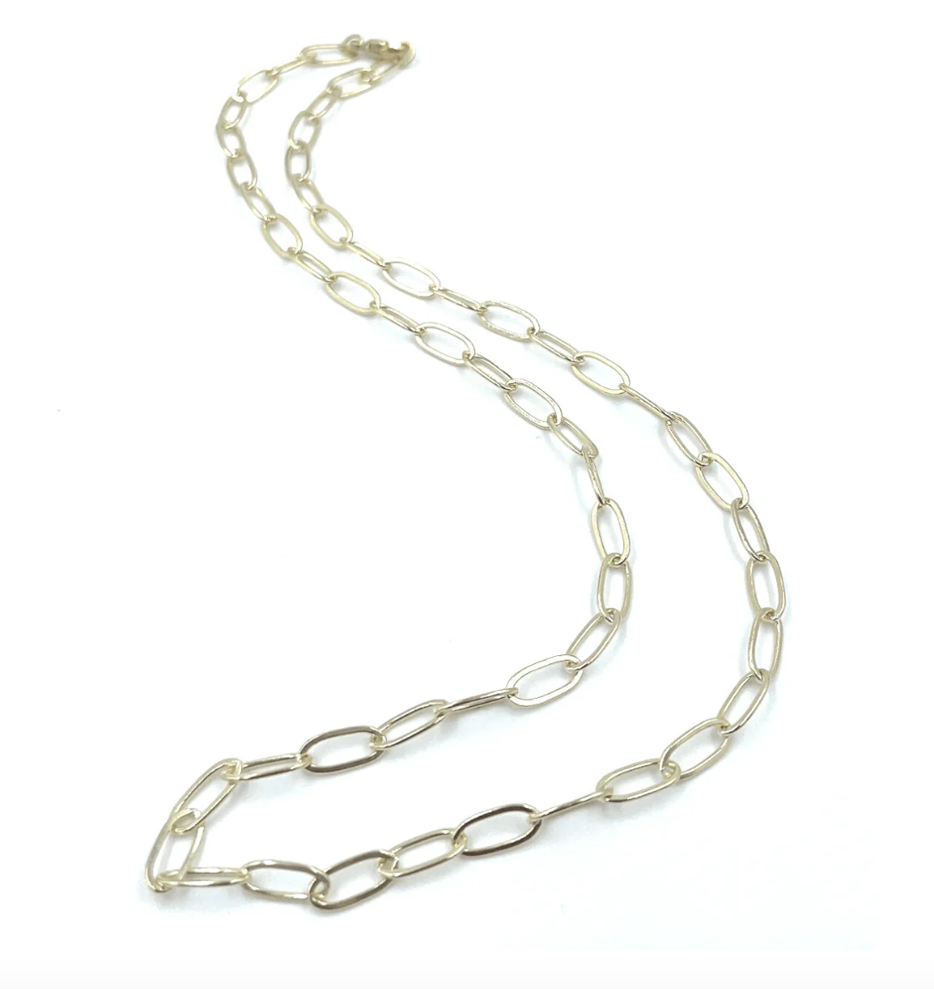 14k Gold Filled Paperclip Large Links Necklace - 16"