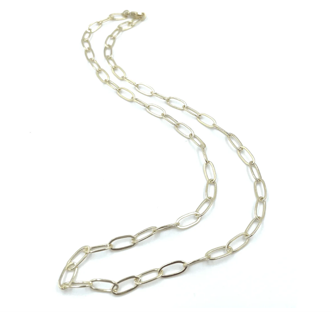 14k Gold Filled Paperclip Large Links Necklace - 18"