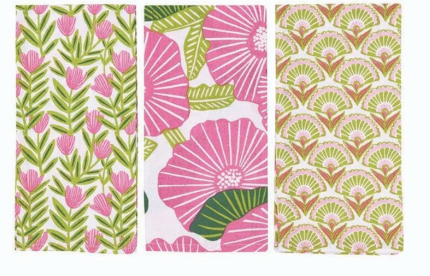 POPPY PAPAVER COTTON KITCHEN TOWELS (SET OF 3)