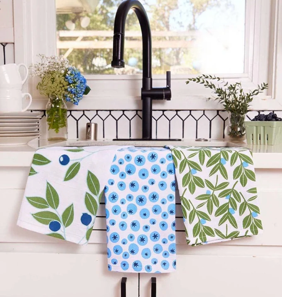 BLUEBERRY MEDLEY BLU DISH CLOTH SET OF 3