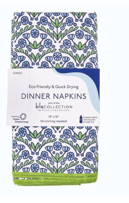 BLAIRE BLUE BLU DINNER NAPKIN SET OF 6