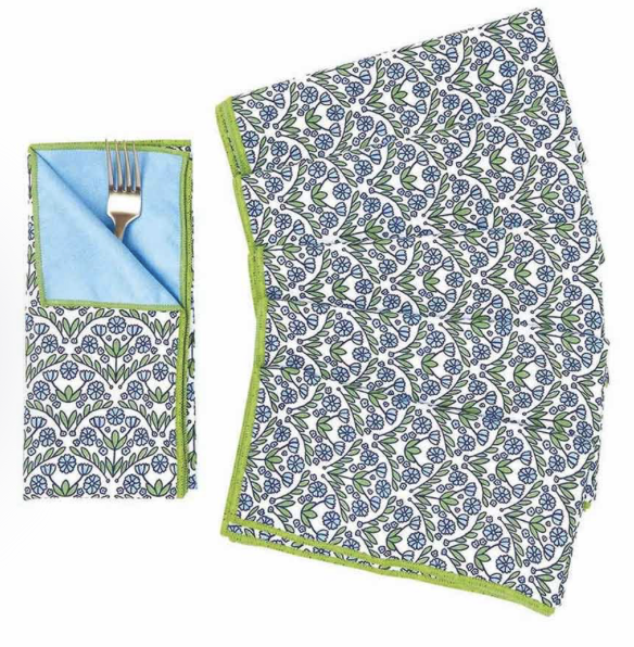 BLAIRE BLUE BLU DINNER NAPKIN SET OF 6