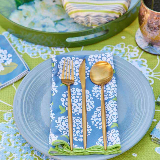 HYDRANGEA BLU DINNER NAPKIN