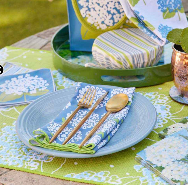 HYDRANGEA BLU DINNER NAPKIN