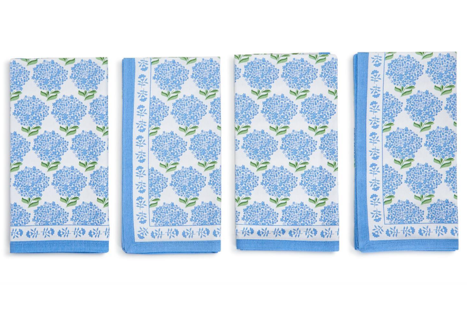 Hydrangea Set of 4 Napkins - Cotton