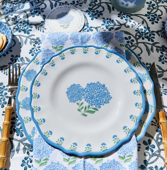 Hydrangea Set of 4 Napkins - Cotton