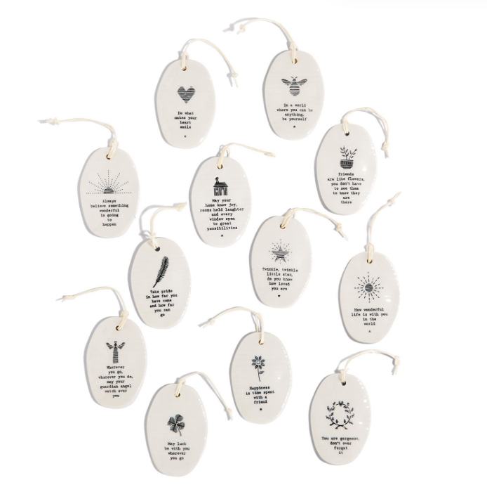 SWEET SAYINGS OVAL ORNAMENTS