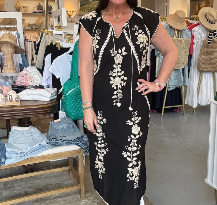 Clementine Crochet Emb. Dress