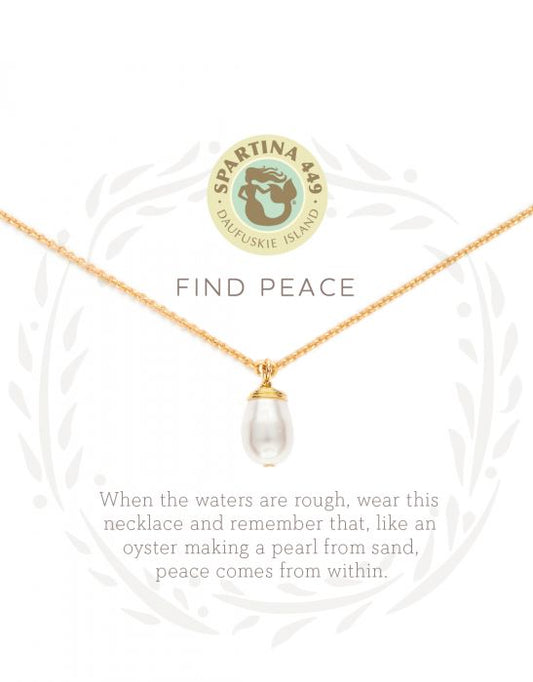 Sea La Vie Find Peace Necklace - Gold