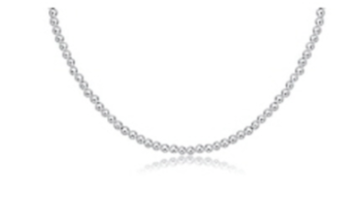 Choker Classic Sterling 3mm Bead Necklace