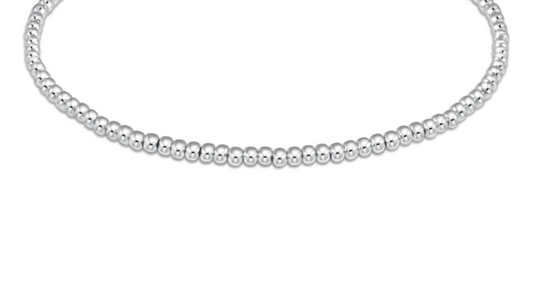 Choker Classic Sterling 2mm Bead Necklace
