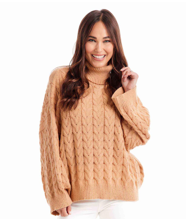 Radley Cable Knit Sweater - Tan