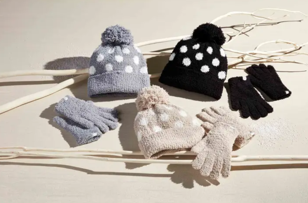 Chenille Beanie and Gloves