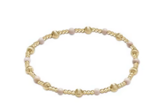 dignity sincerity pattern 4mm bead bracelet - riverstone