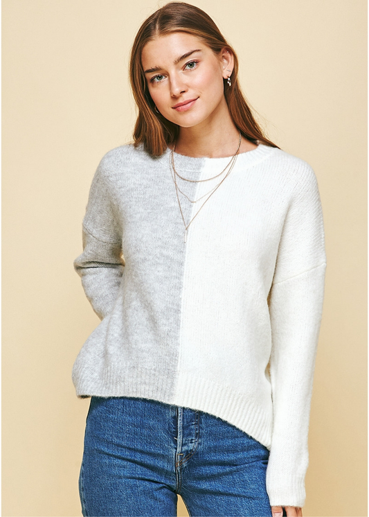 Sundown Sweater - Ivory/Grey