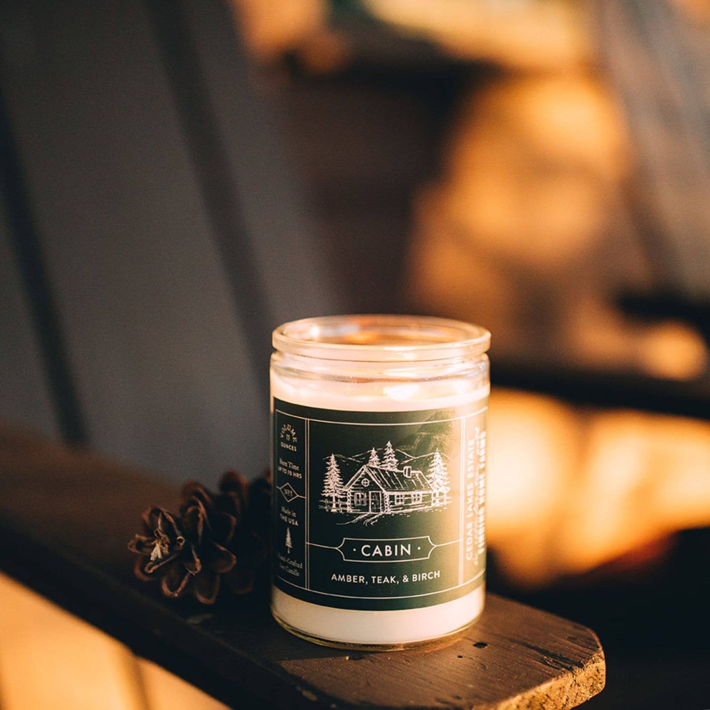 Soy Candle - Cabin, Woody Scent