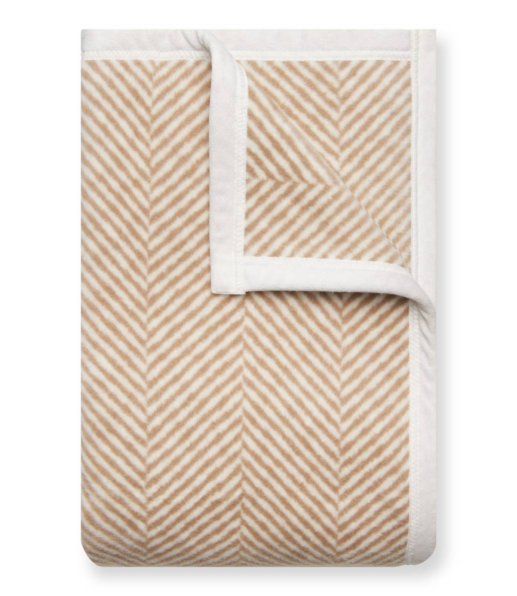 ChappyWrap - Harborview Herringbone Tan Blanket