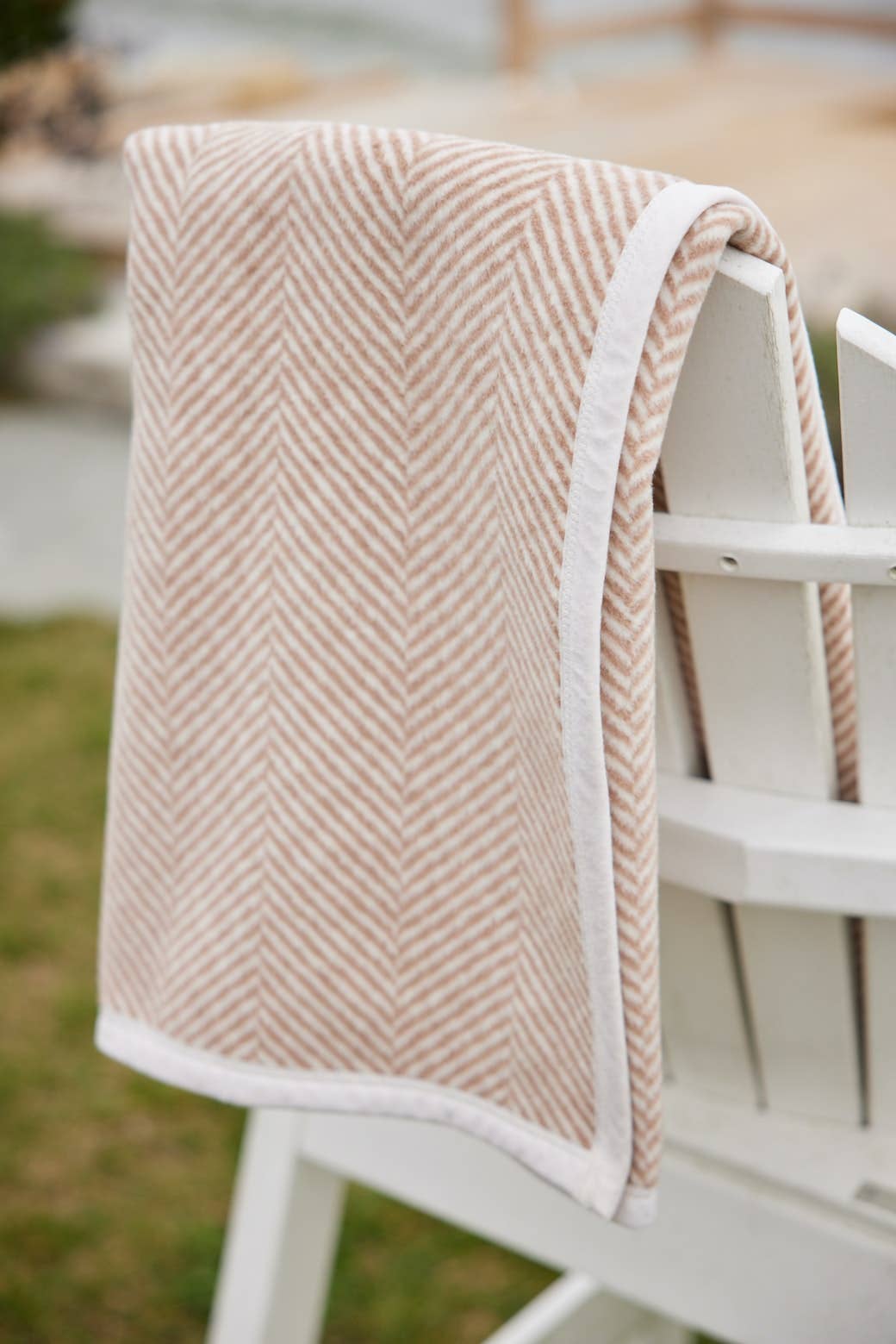 ChappyWrap - Harborview Herringbone Tan Blanket