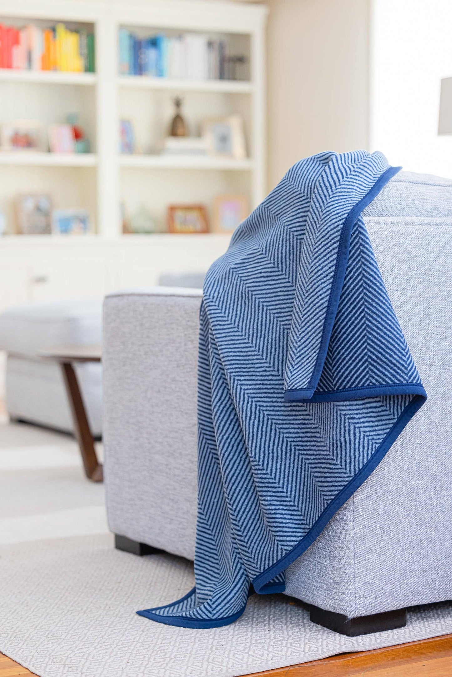 ChappyWrap - Harborview Herringbone Navy Blanket