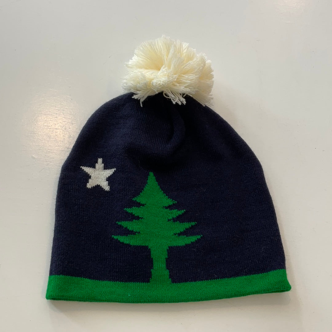 Old Maine Flag Pom Hat