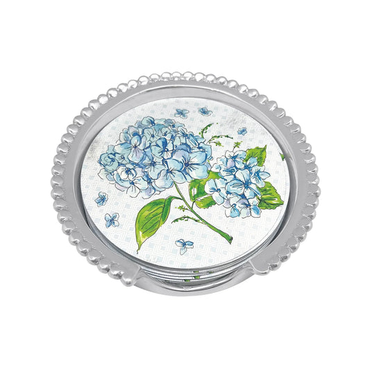 Hydrangea Beaded Coaster Set