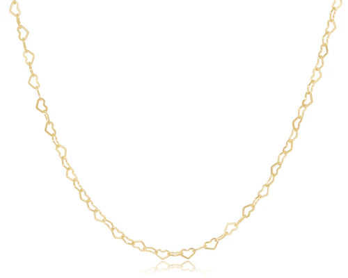 17" choker love chain - gold