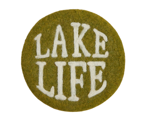 LAKE LIFE  FELTED WOOL TRIVET