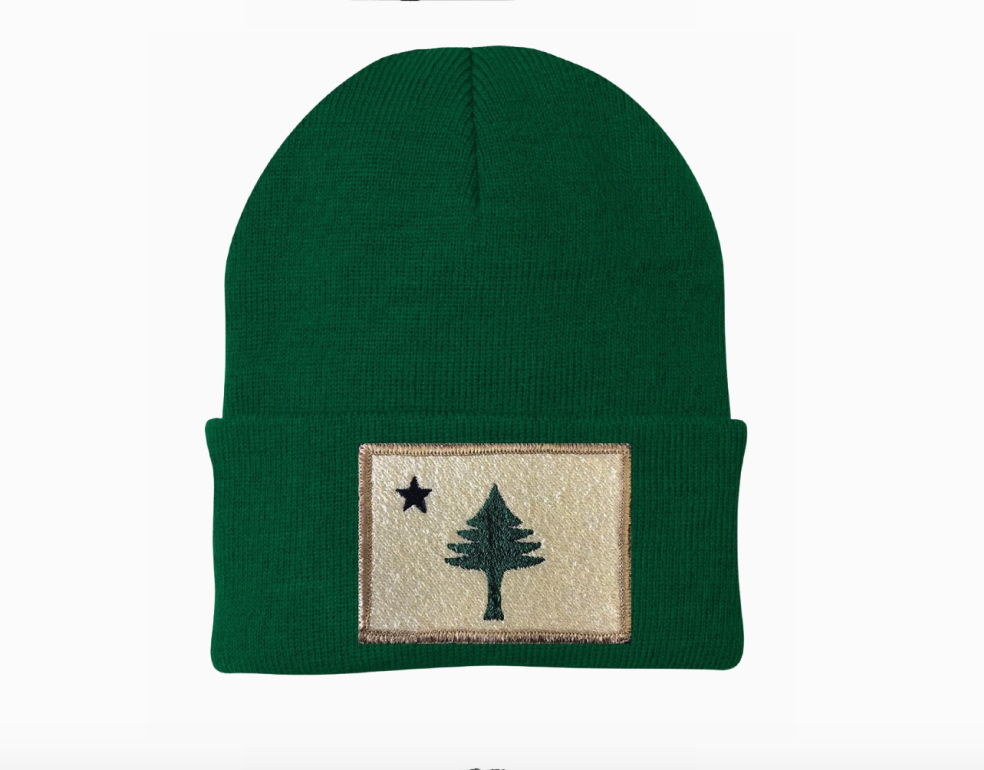 Maine Flag Fleece-Lined Beanie Hat