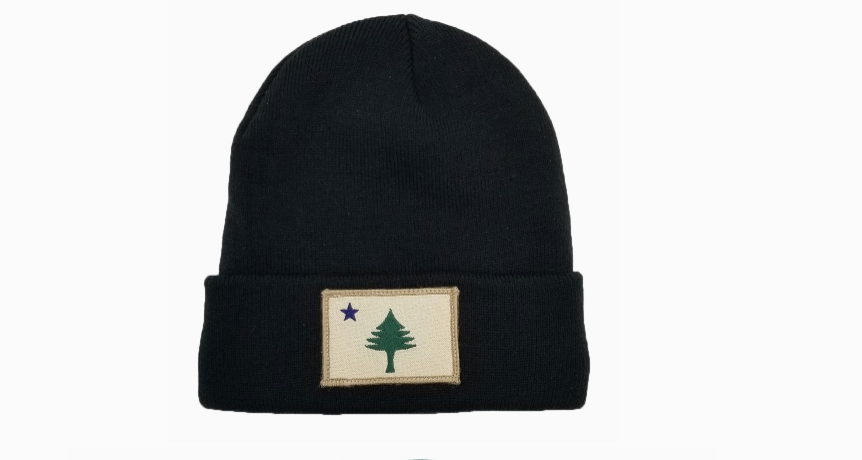 Maine Flag Fleece-Lined Beanie Hat