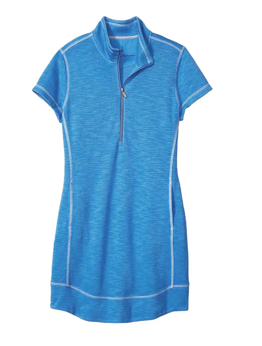 Tobago Bay Half-Zip Collared Dress -  Campanula