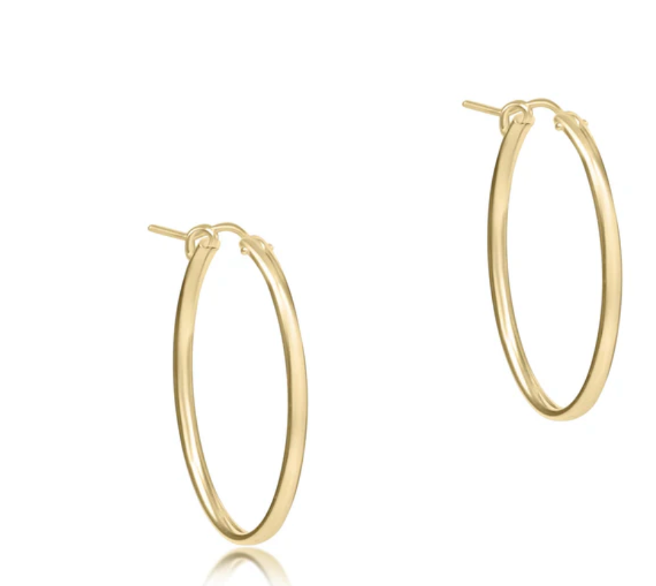 oval gold 1" hoop- smooth