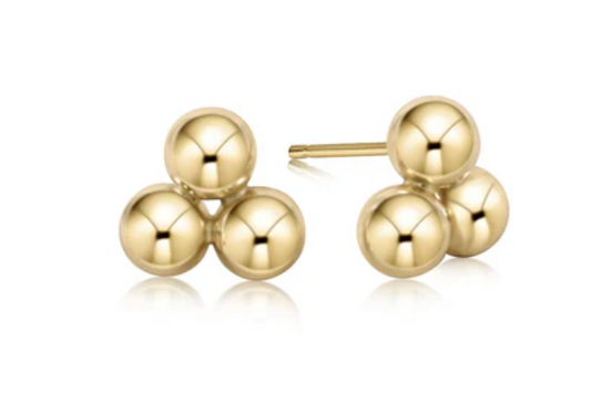 classic cluster stud - 6mm gold