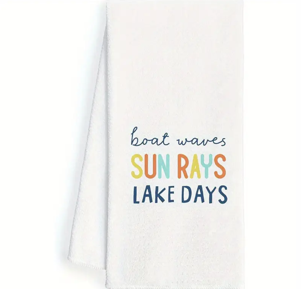 Microfiber Lake Days Kitchen Towel