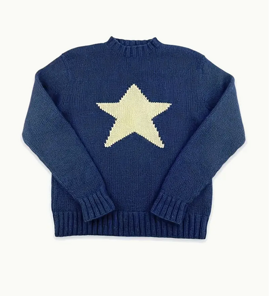 Star Sweater - Navy