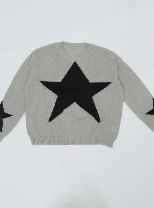 Star Sweater - Gray