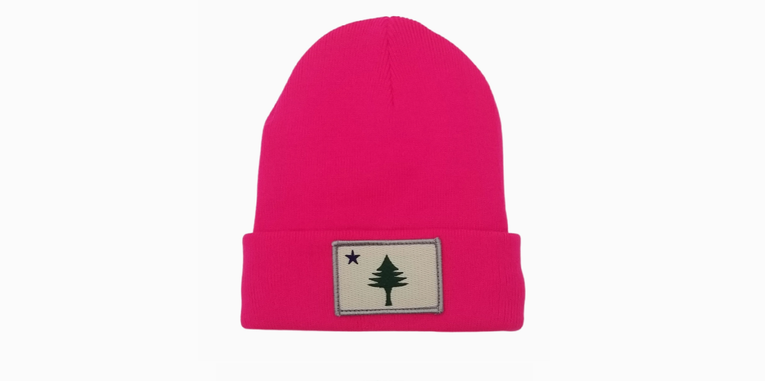 Maine Flag Fleece-Lined Beanie Hat