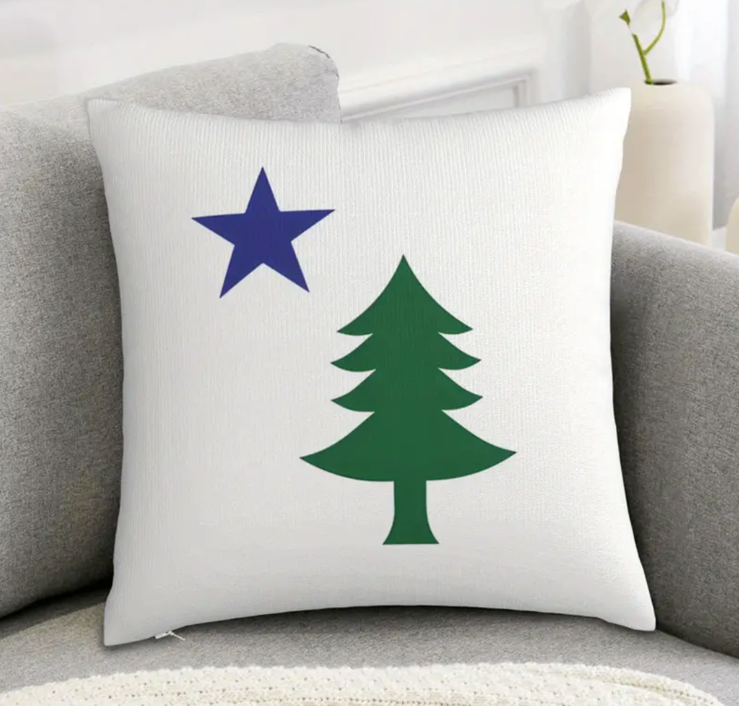 Maine 1901 Flag Pillow