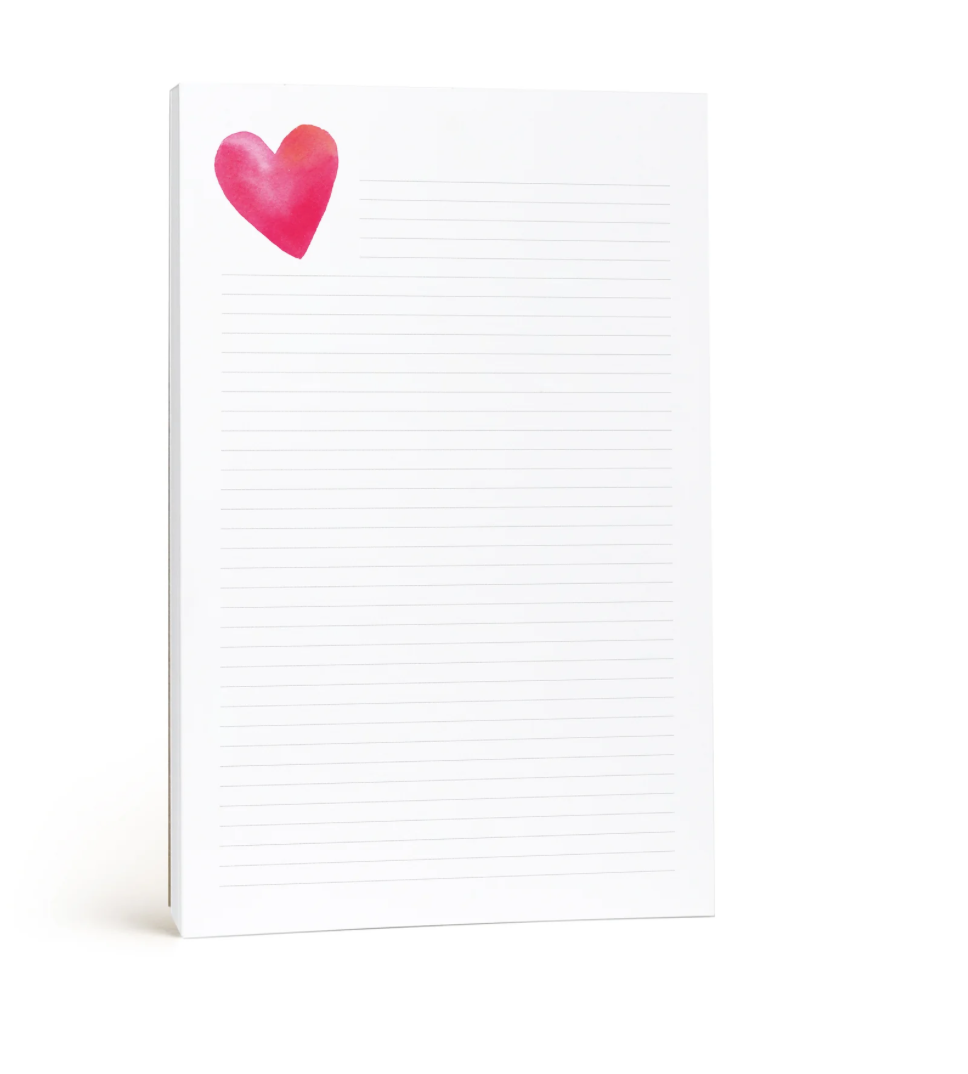 Heart Lined Notepad