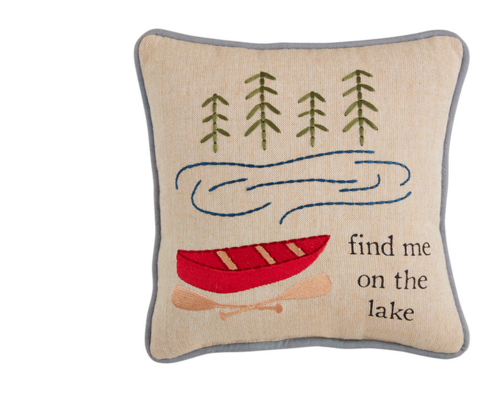 Find Me Embroidered Pillow