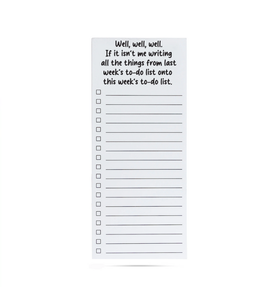 List Note Pad-Last Week's To Do List