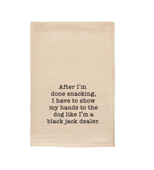 Kitchen Towel-Black Jack Dealer