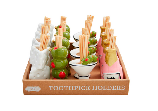 WINE & CHEESE TOOTHPICK CADDY SETS