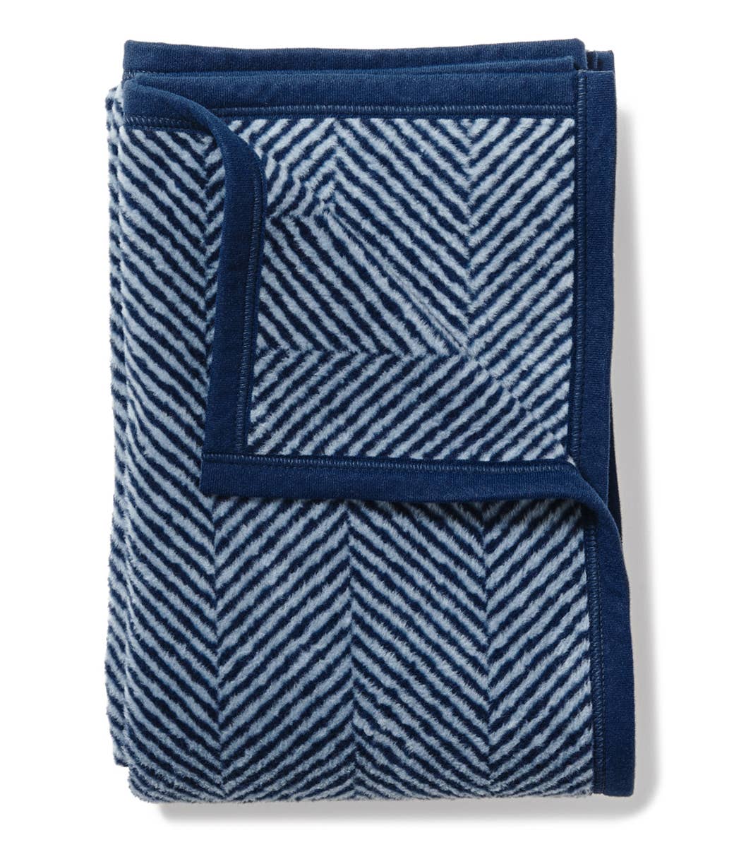 ChappyWrap - Harborview Herringbone Navy Blanket