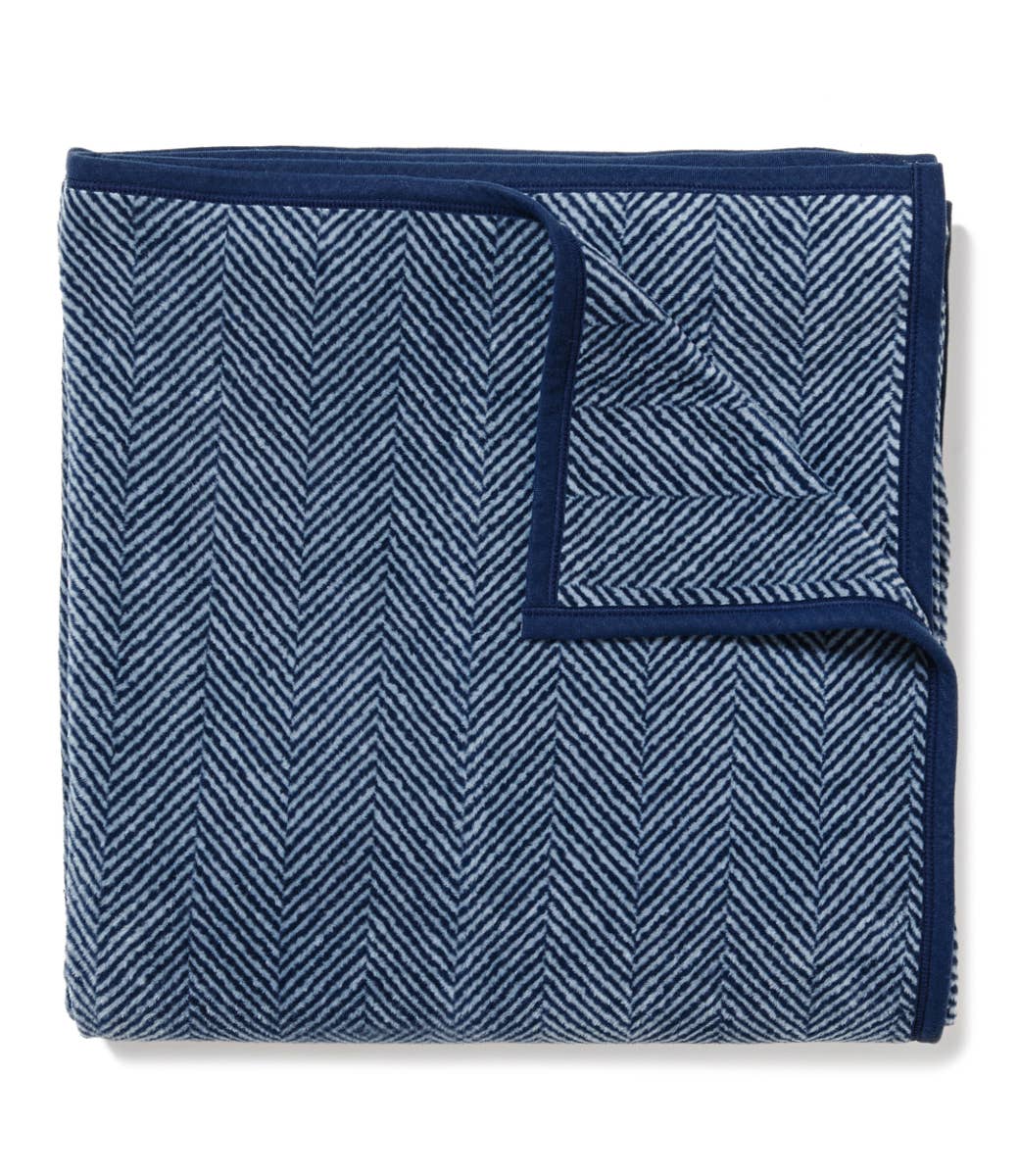 ChappyWrap - Harborview Herringbone Navy Blanket